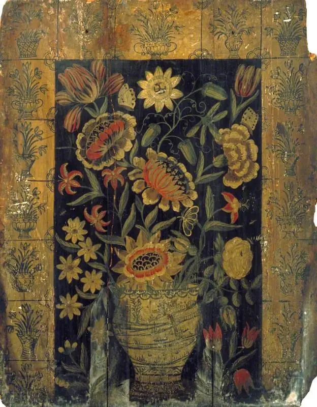 Vase with Flowers (chimney board), by Unknown