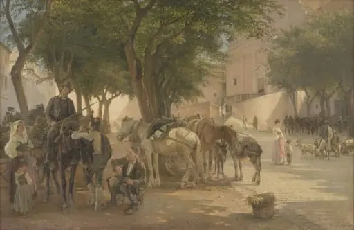 Ved Capucinerklostret i Rom, by Unknown