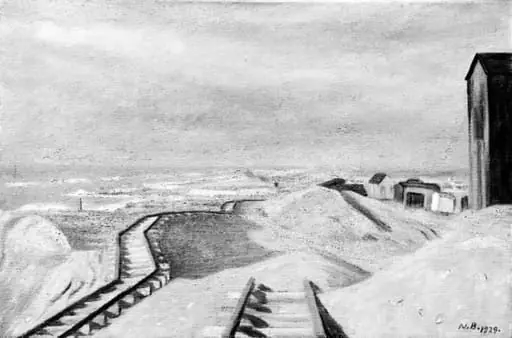 Ved høfdearbejdspladsen. Efterårssol, by Unknown