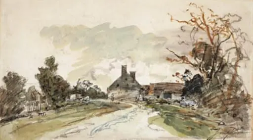 Vejen gennem Côte-Saint-André ved Grenoble, by Unknown