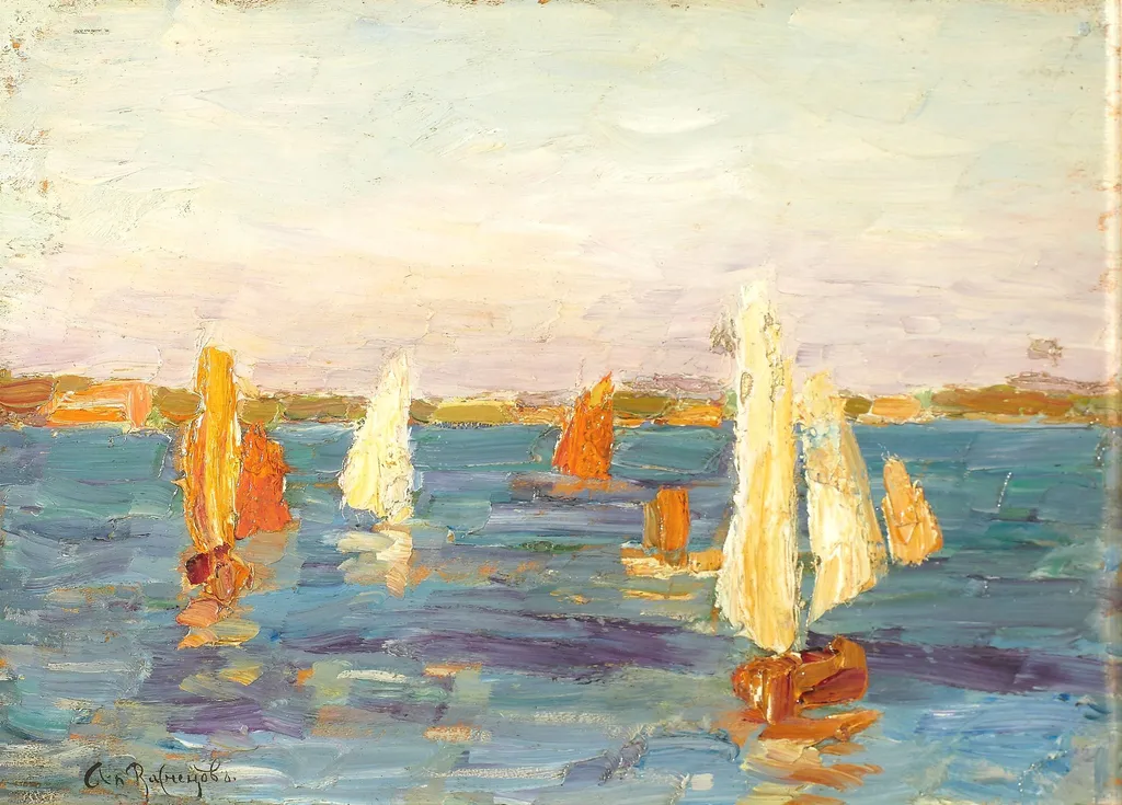 Venice lagoon, by Unknown, oil, 1850