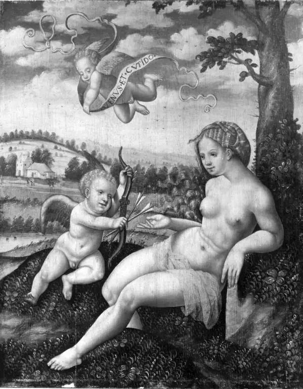 Venus and Amor, by Unknown