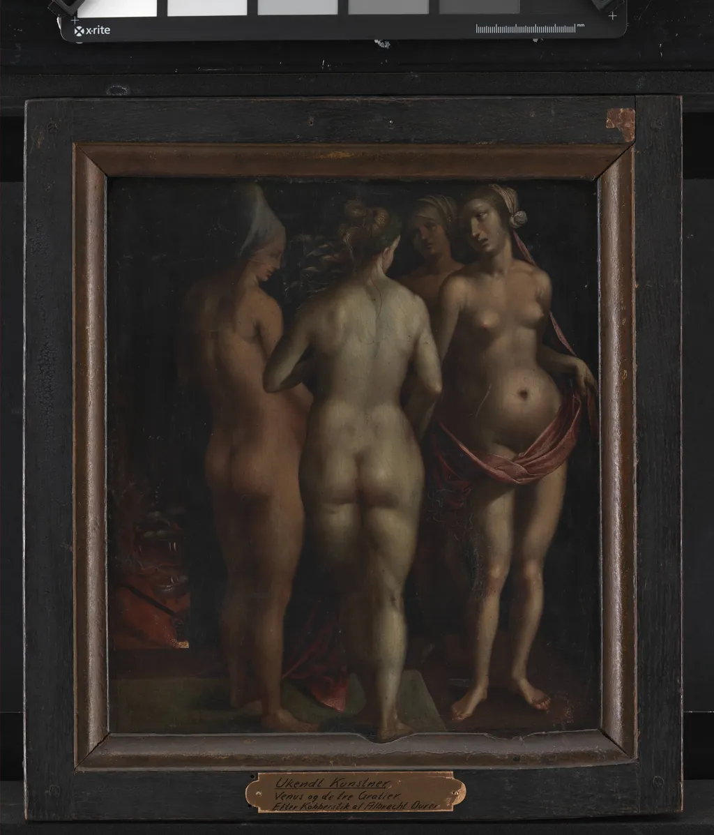 Venus and the Three Graces, by Unknown, 1450