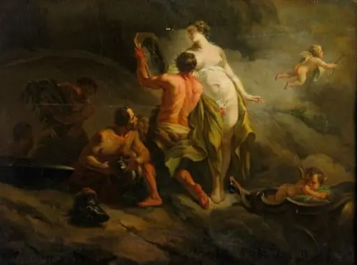 Venus și Vulcan. Pandant: Răpirea Europei, by Unknown