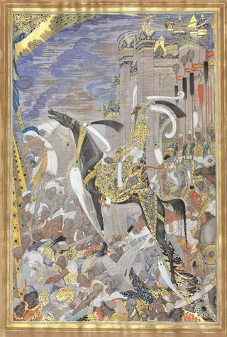 Victorious Army Entering City After Siege, by Unknown, 1800