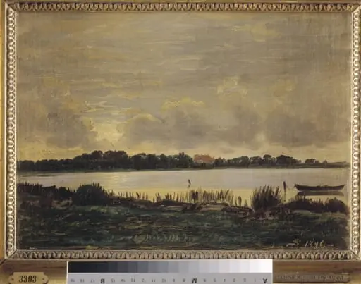 View Across Præstø Fiord towards the manor of Nysø, by Unknown