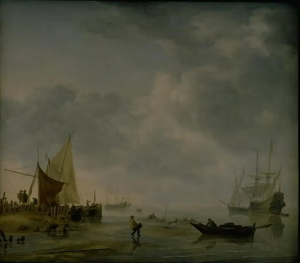 View of a Dutch Roadstead, by Unknown, 1652
