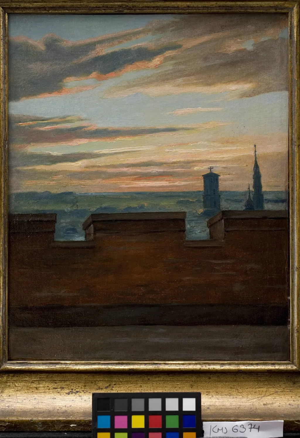 View of Copenhagen at Sunset, by Unknown, 1850