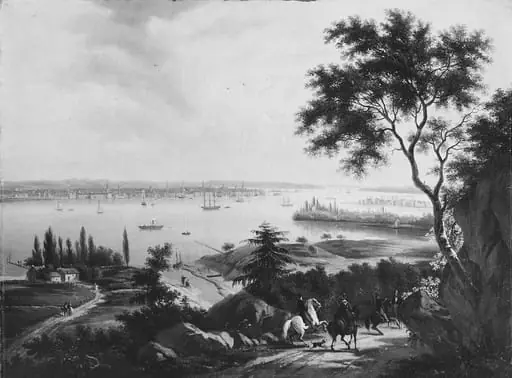 View of New York from New Jersey, by Unknown