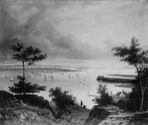 View of New York from Weehawken, by Unknown