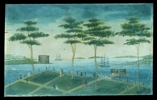 View of the Battery, New York, by Unknown, 1850