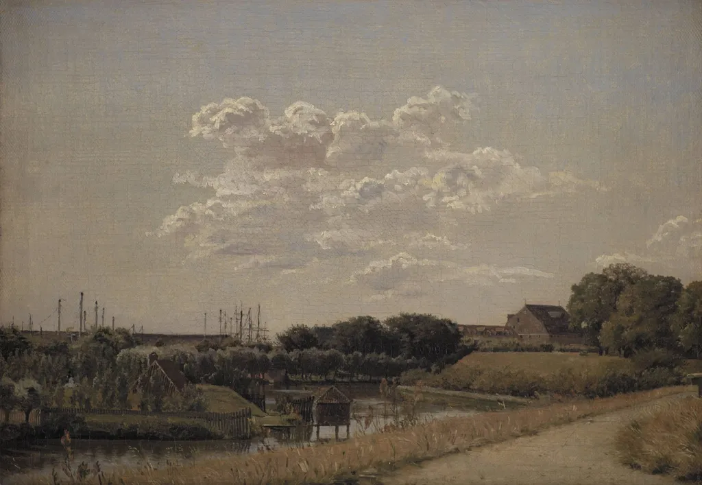 View of the Citadel Ramparts Looking Towards Langelinie and the Naval Harbour, by Unknown, 1850