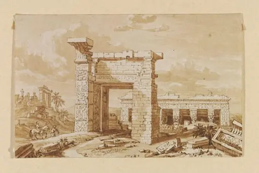 View of the Northern Gate of Dendera or Tentyra, by Unknown