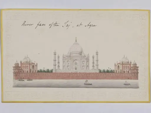 View of the Taj Mahal from across the Jumna river., by Unknown