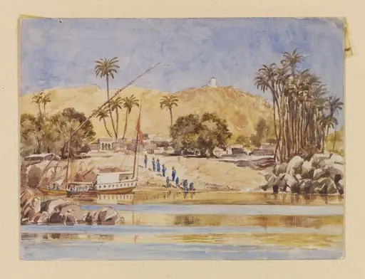 View on the Nile, opposite Aswan, by Unknown