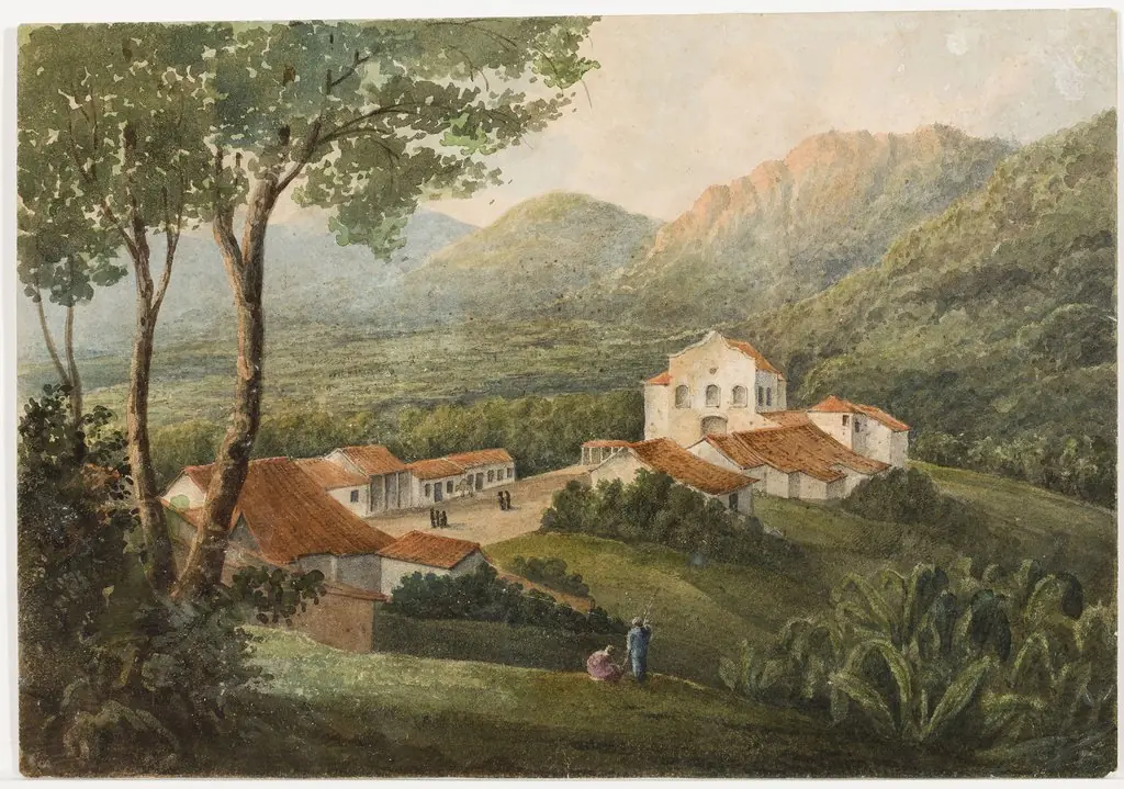 Vila rural e serra (atribuído), by Unknown