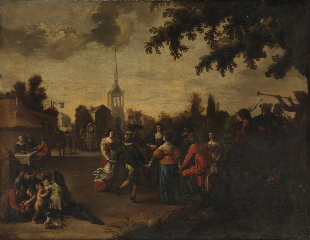 Village Merrymaking, by Unknown, oil