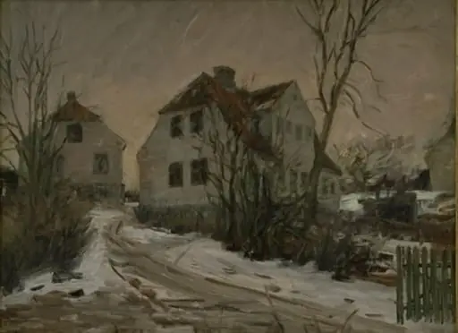Vinterdag i Lyngby, by Unknown