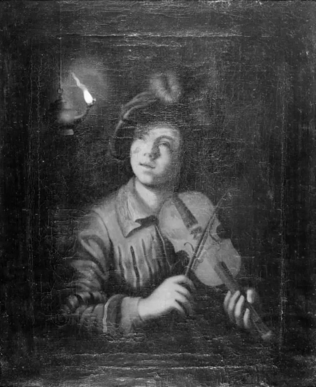 Violin Player, by Unknown, 1750