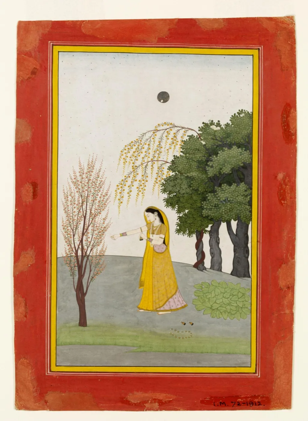 Vipralabdha Nayika, by Unknown, paint, 1752