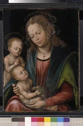Virgin and Child Adored by the Infant St John, by Unknown