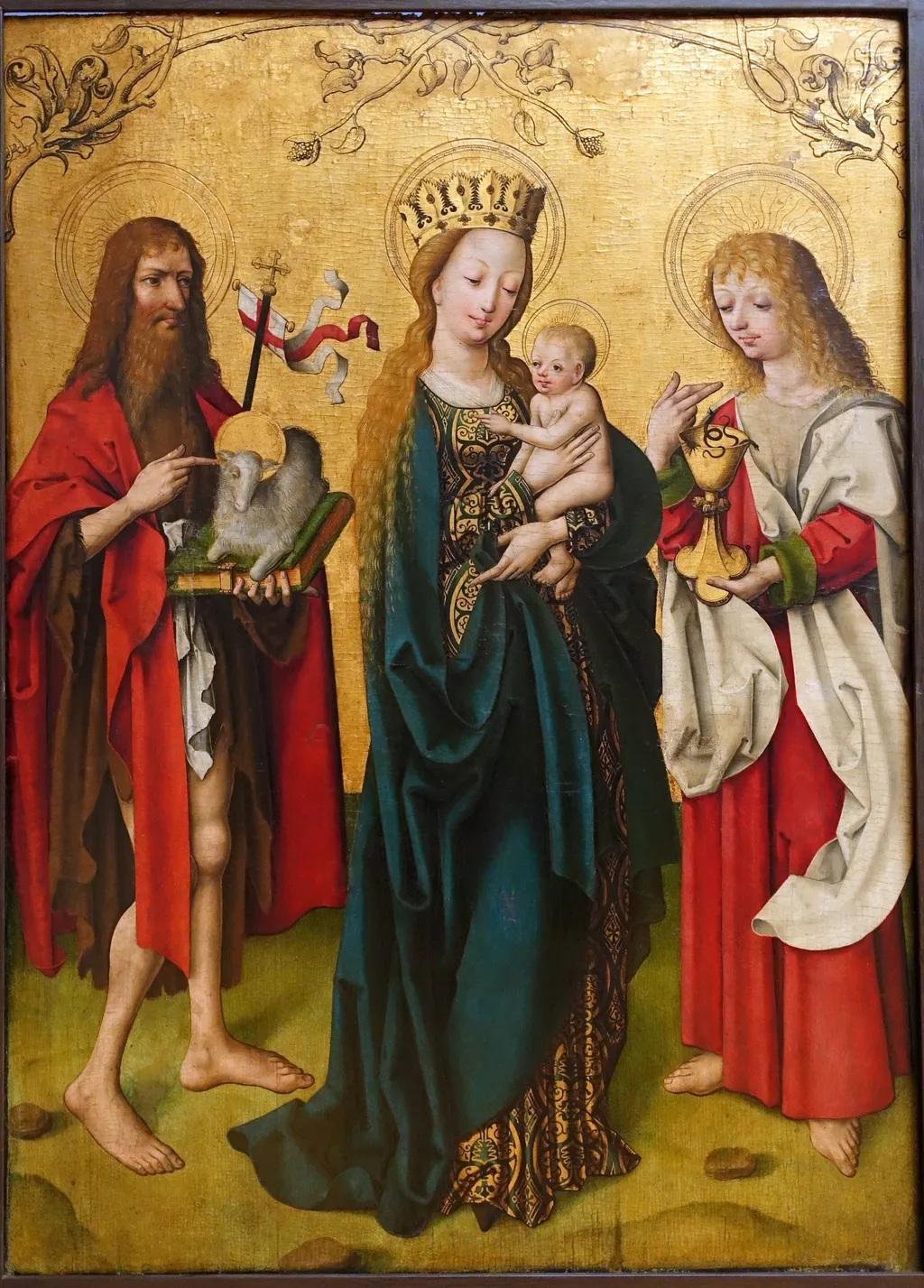 Virgin and Child between Sts. John the Baptist and John the Evangelist, by Unknown, unspecified, 1496