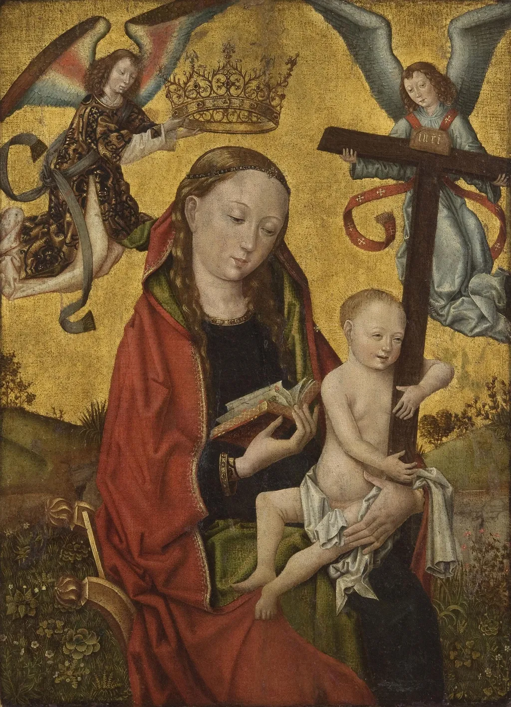 Virgin and Child Holding the Cross, by Unknown, unspecified, 1600