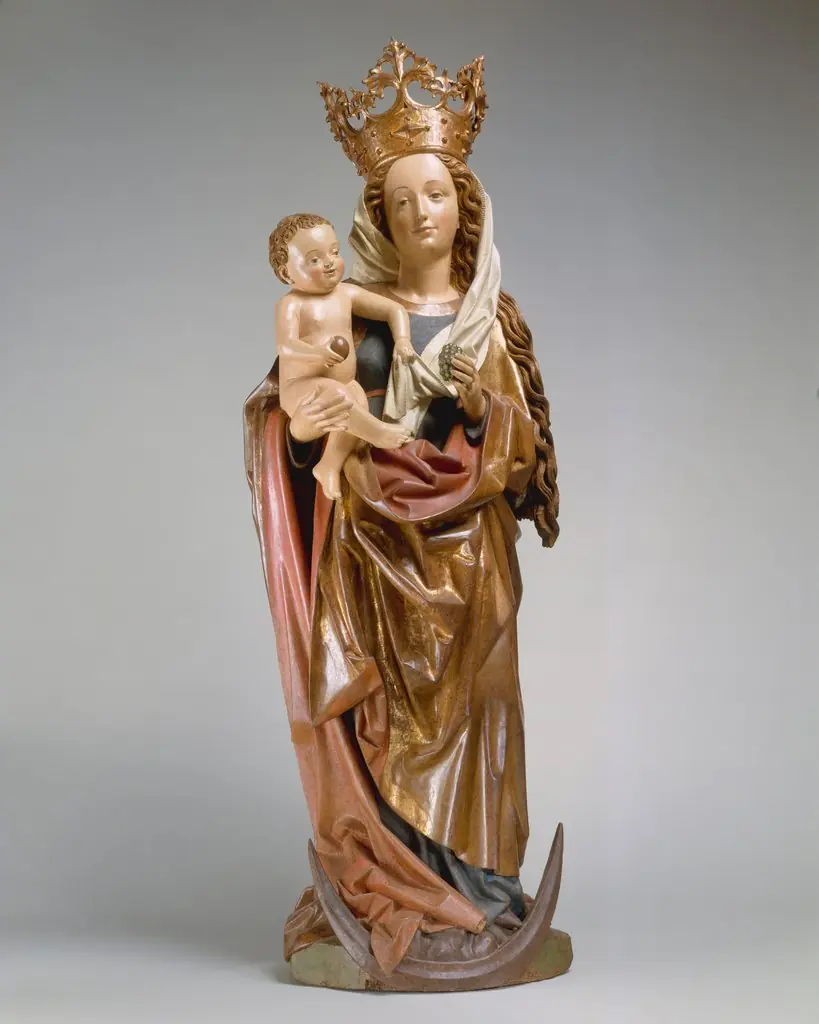 Virgin and Child on a Crescent Moon, by Unknown, 1490