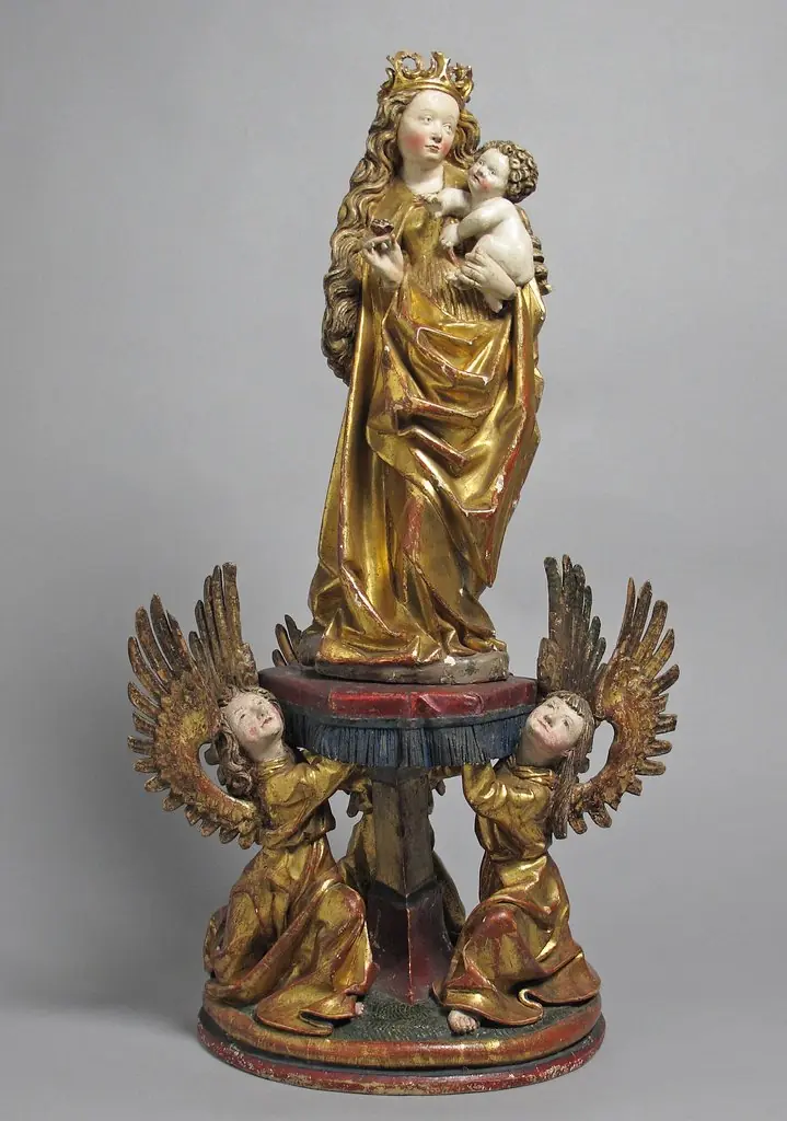 Virgin and Child Supported by Angels, by Unknown