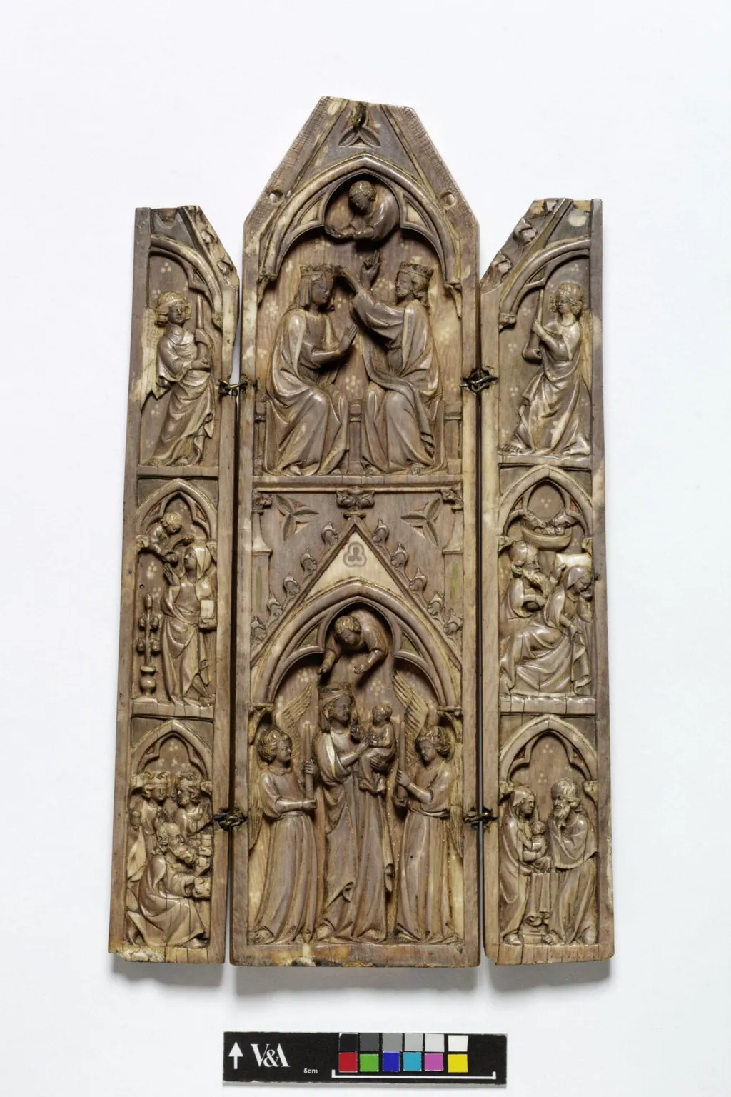 Virgin and Child, the Coronation of the Virgin and scenes from the Nativity, by Unknown, 1300