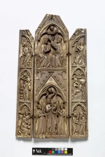 Virgin and Child, the Coronation of the Virgin and scenes from the Nativity, by Unknown