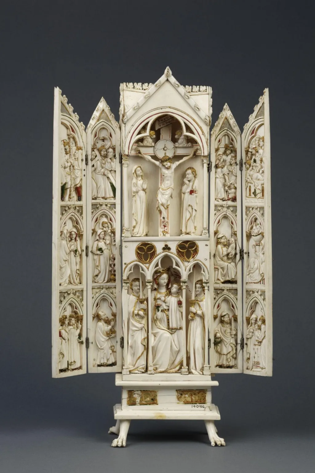 Virgin and Child, the Crucifixion and Scenes from the Life of Christ, by Unknown, 1310