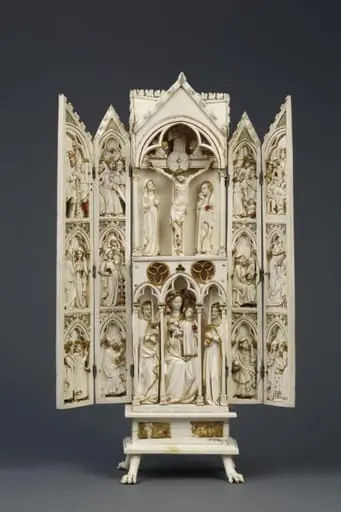 Virgin and Child, the Crucifixion and Scenes from the Life of Christ, by Unknown