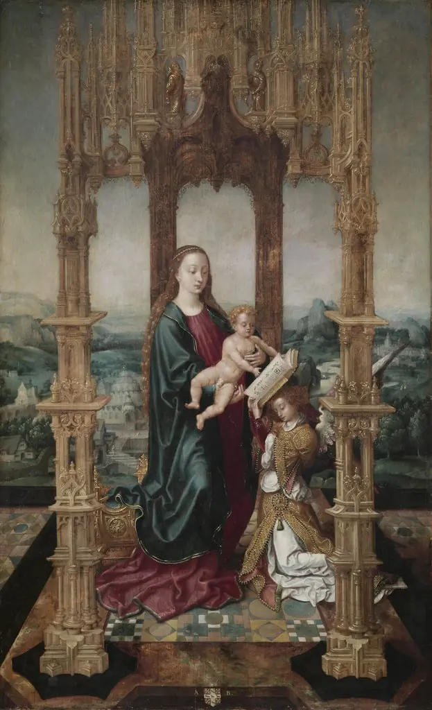 Virgin and Child under a Canopy, by Unknown