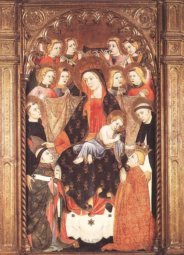 Virgin and Child with Angels and Saints, by Unknown