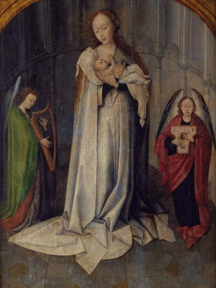 Virgin and Child with Musician Angels, by Unknown
