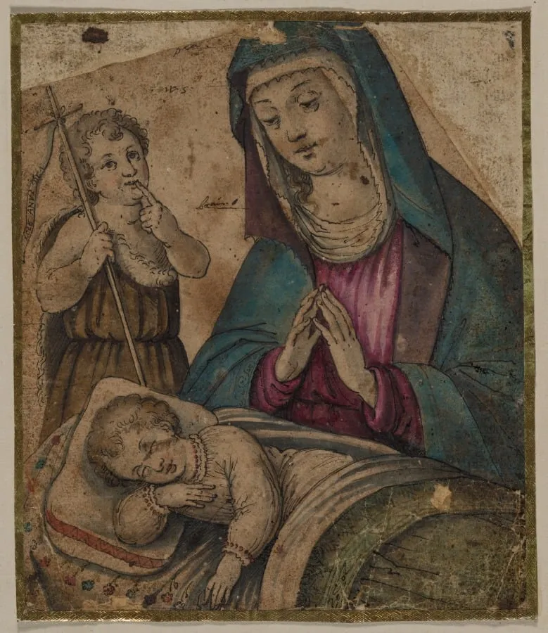 Virgin and Child with Saint John (recto), by Unknown, 1504