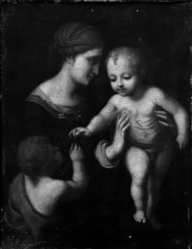 Virgin and Child with St. John, by Unknown