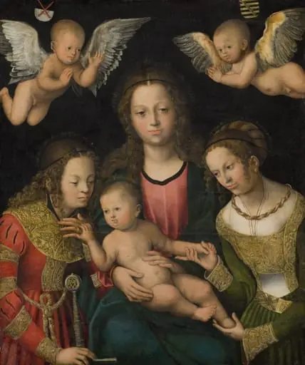 Virgin and Child with the Saints Catherine and Barbara, by Unknown