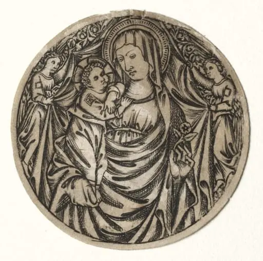 Virgin and Child with Two Angels, by Unknown