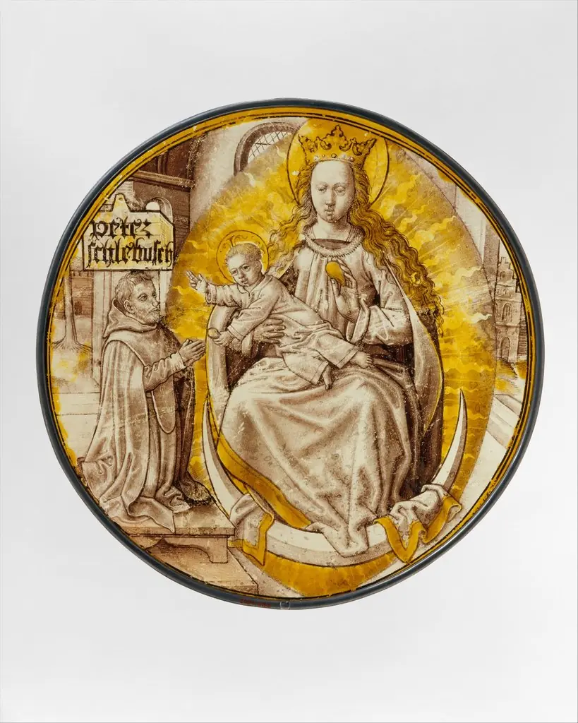 Virgin & Child with Donor, by Unknown