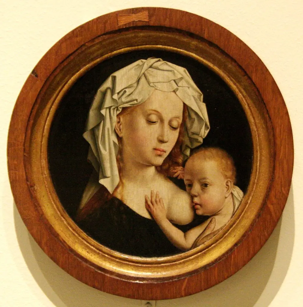 Virgin Suckling the Child, by Unknown