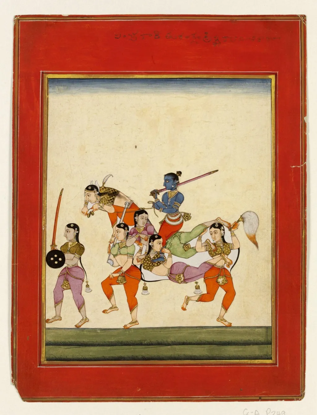 Vishnu, by Unknown, paint, 1780