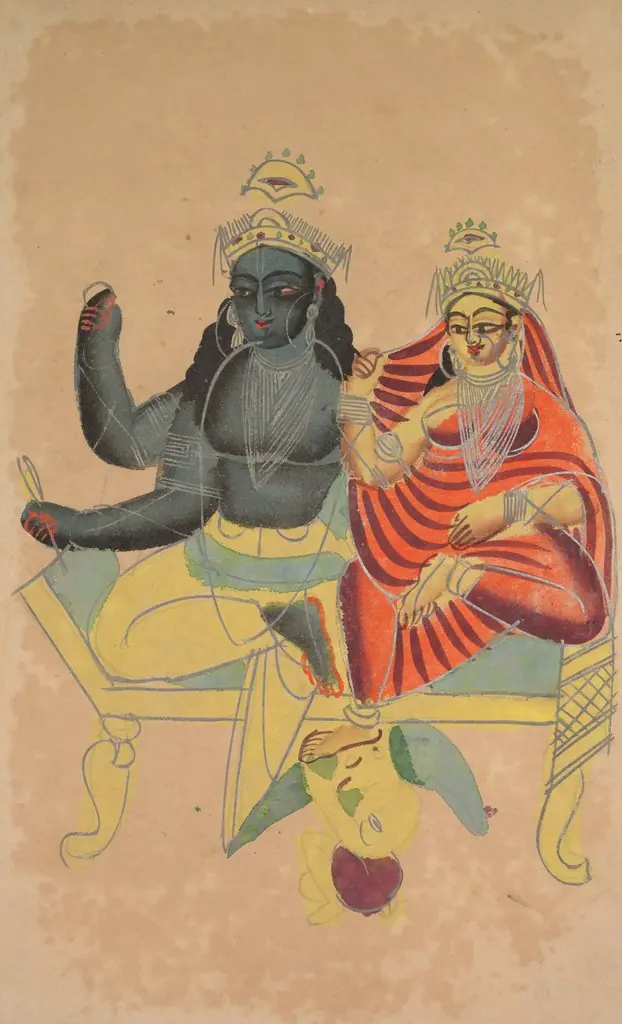 Vishnu and Lakshmi, by Unknown, 1896