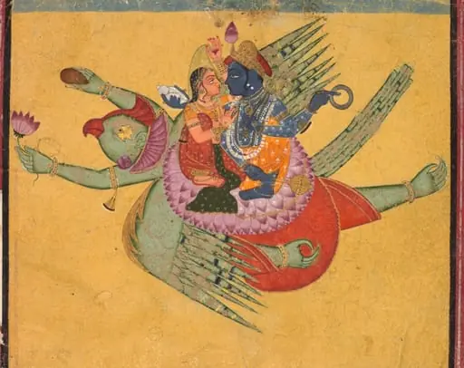 Vishnu and Lakshmi on Garuda, by Unknown