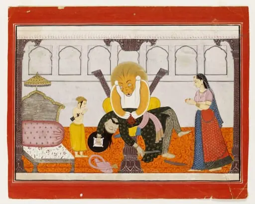 Vishnu as Narasinha, by Unknown