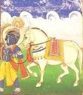 Vishnu as the incarnation Kalki, by Unknown, 1850