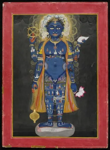 Vishnu as Vishvarupa (cosmic or universal man), by Unknown