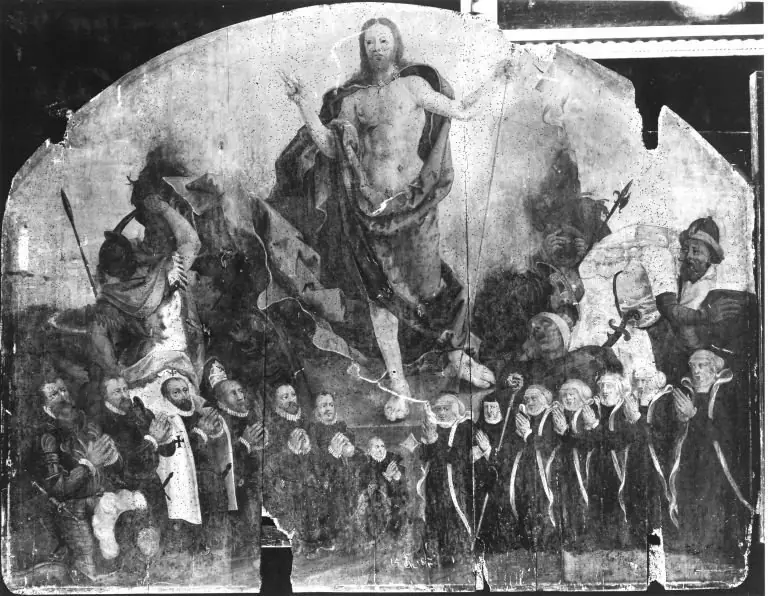 Votivbild mit Auferstehung Christi, by Unknown