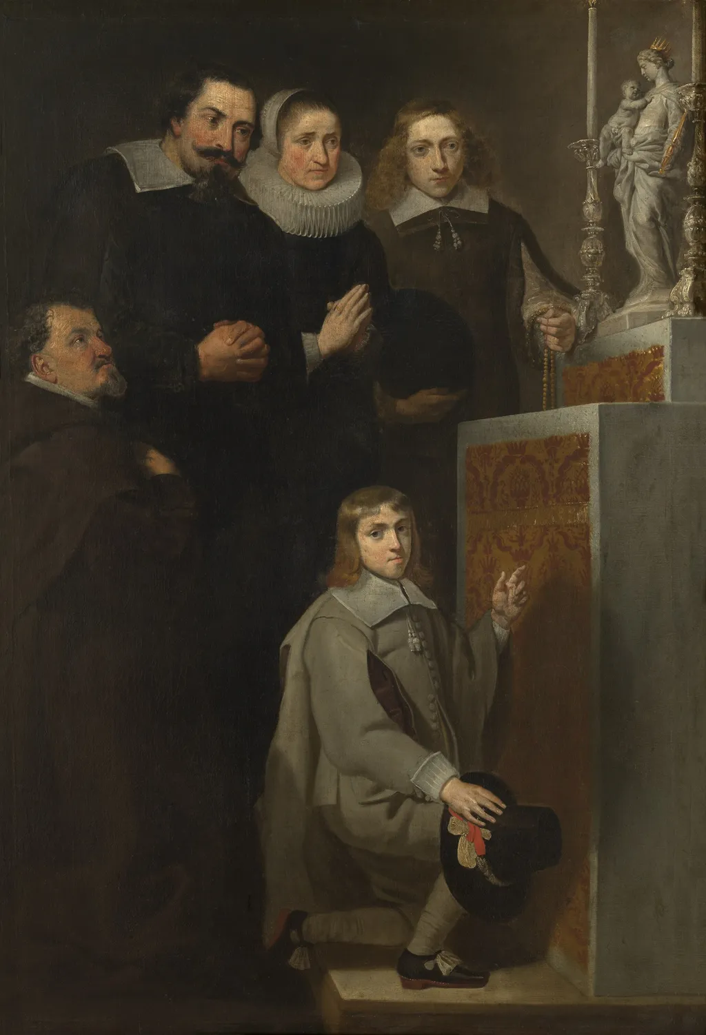Vow to Mary, by Unknown, oil, 1650